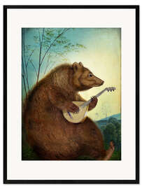 Framed art print Mandolin Bear - Catrin Welz-Stein