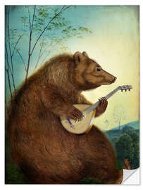 Wandsticker Mandolin Bear - Catrin Welz-Stein