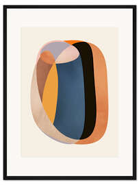 Gerahmter Kunstdruck Moderne Erdtöne-Komposition I - ThingDesign