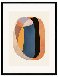 Impresión de arte enmarcada Modern Earth Tones Composition I