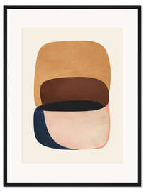 Gerahmter Kunstdruck Moderne Erdtöne-Komposition II