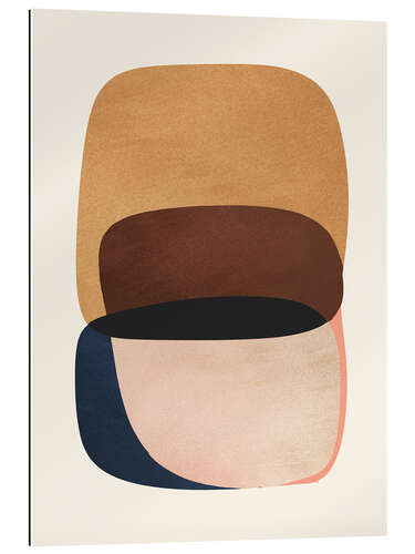 Quadro em plexi-alumínio Modern Earth Tones Composition II