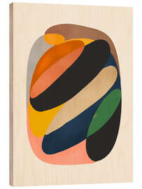 Cuadro de madera Modern Vibrant Tones - ThingDesign