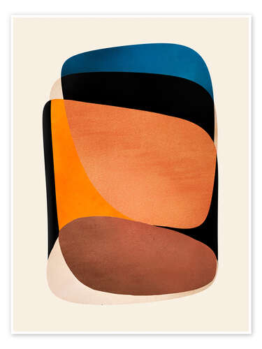 Póster Modern Bold Tones Abstract