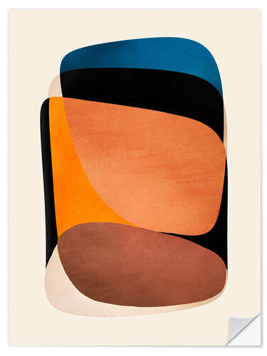 Selvklebende plakat Modern Bold Tones Abstract