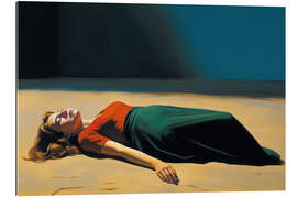 Gallery Print Alles Loslassen - Frau träumt am Hopper Beach