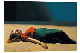 Magnettafel Alles Loslassen - Frau träumt am Hopper Beach