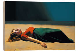 Wood print Letting go of everything - Dreaming at Hopper Beach - Frank Daske