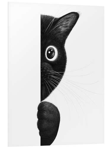 Tableau en PVC Cat playing hide and seek