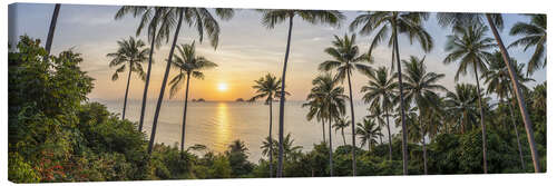 Canvas print Koh Samui panorama at sunset
