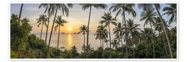 Wandbild Koh Samui Panorama bei Sonnenuntergang - Jan Christopher Becke