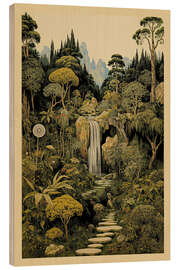 Cuadro de madera The road to the waterfall - Mariusz Flont