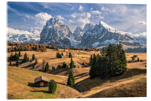 Tableau en verre acrylique Autumn in the Dolomites