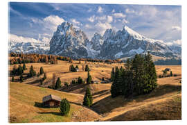 Tableau en verre acrylique Autumn in the Dolomites - Achim Thomae