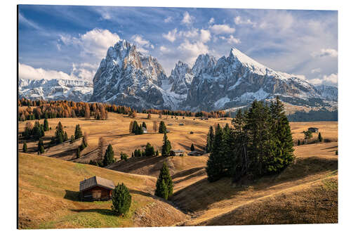 Alubild Herbst in den Dolomiten