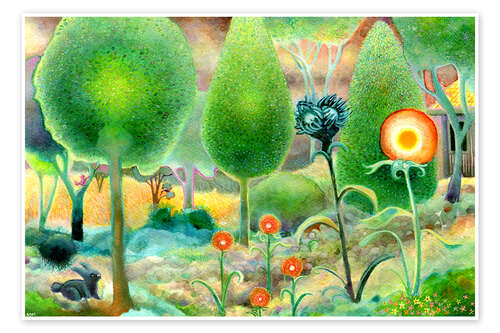 Póster Super green garden