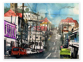 Wandbild Grenada, St. George's, Lower Lucas Street - Johann Pickl
