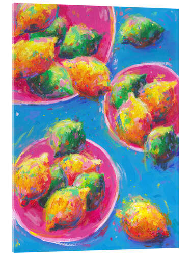 Acrylglasbild Zitronen und Limetten