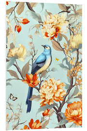 Hartschaumbild Vogelromantik