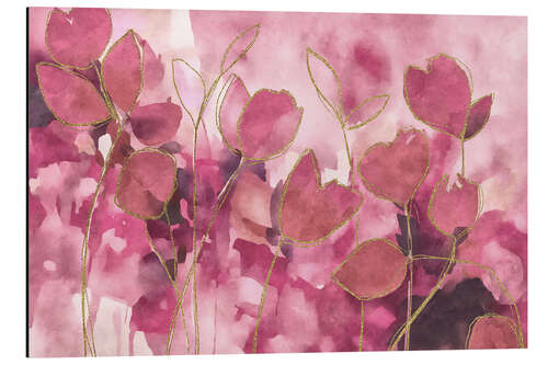 Aluminium print Fantasy in the flower garden