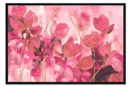 Gerahmter Kunstdruck Fantasie im Blumengarten