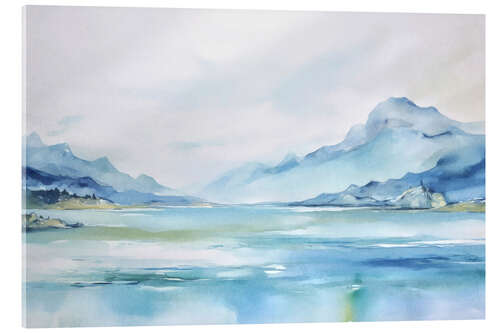 Stampa su vetro acrilico Rural Blue Landscape