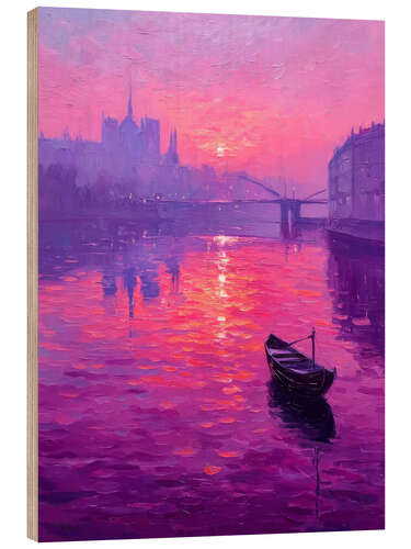 Quadro de madeira Purple magic