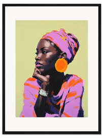 Gerahmter Kunstdruck Afrikanische Schönheit