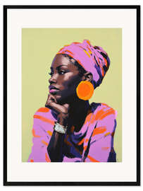 Impresión de arte enmarcada African Beauty