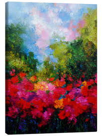 Tableau sur toile Vivid poppy field - DejaReve