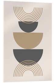 Acrylic print Minimalist Abstract in Beige and Grey - Dani Jay Designs