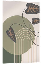 Acrylic print Modern Leaf and Arch - Dani Jay Designs