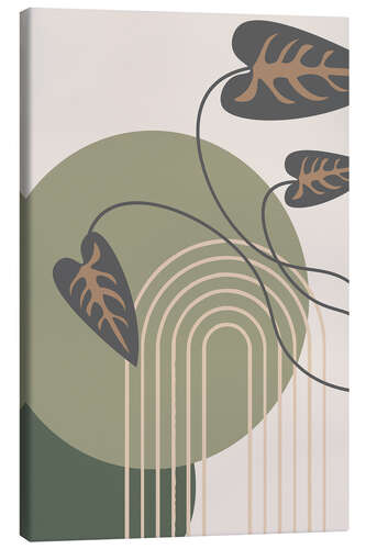 Canvas print Modern Leaf and Arch