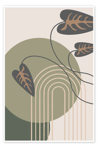 Plakat Modern Leaf and Arch
