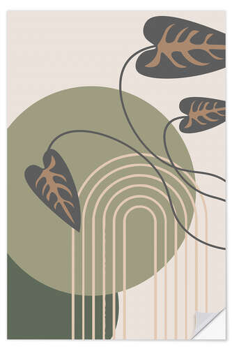 Sticker mural Modern Leaf and Arch