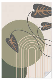 Sticker mural Modern Leaf and Arch
