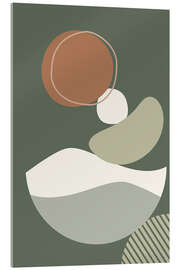 Tableau en verre acrylique Modern Abstract Nature Shapes - Dani Jay Designs