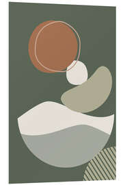 Hartschaumbild Moderne abstrakte Naturformen