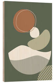 Holzbild Moderne abstrakte Naturformen