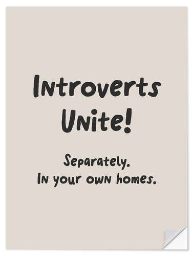 Wandsticker Introverts unite! Separately in your own homes