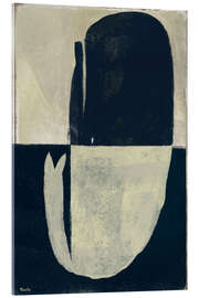 Tableau en verre acrylique Whale swims in indigo ocean - Marco Marella