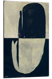 Aluminium print Whale swims in indigo ocean