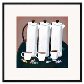 Gerahmter Kunstdruck Guten Morgen Kaffee