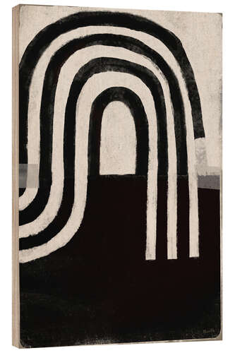 Quadro de madeira Milky way line art