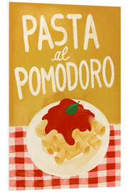 Print på skumplade Pasta al pomodoro