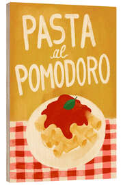 Tableau en bois Pasta al pomodoro