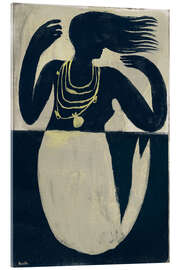 Obraz na szkle akrylowym Mermaid playing in indigo blue sea - Marco Marella