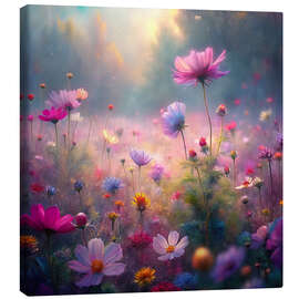 Leinwandbild Lila Wiese - nobelart