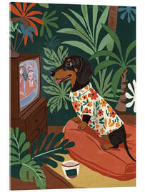 Acrylglas print Tropical Dachshund