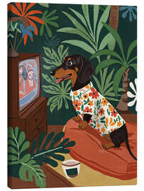 Tableau sur toile Tropical Dachshund - Felipe Hora
